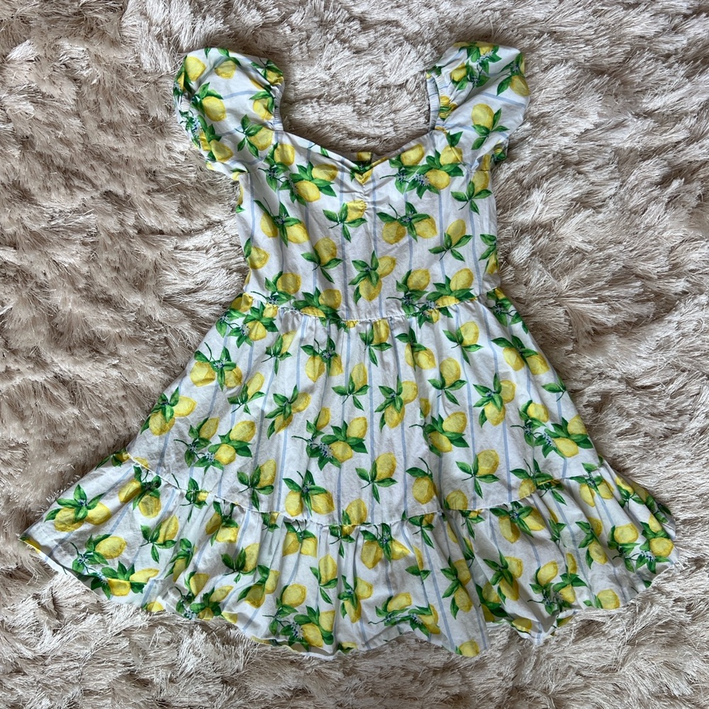 Adorable short-sleeve lemon dress by Janie and Jack, Size 7